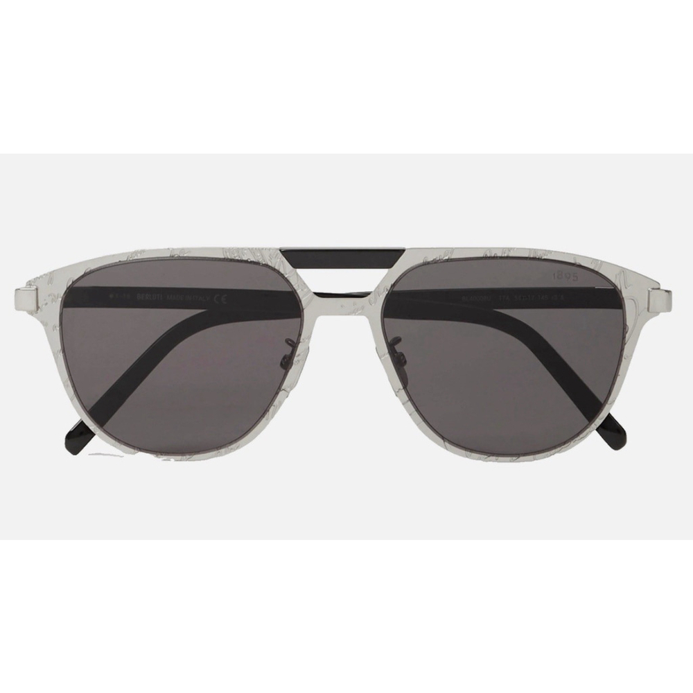 Berluti Paris BL40008U Scritto Acetate Silver Sunglasses Men's